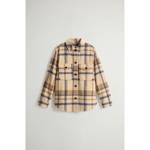 Woolrich dames Overhemdjack van wolmix Wit Grootte L