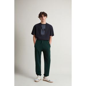 Woolrich Sportieve broek van sweatstof van puur katoen Groen Grootte 10