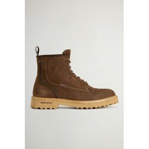 Woolrich heren Main Logger-veterboots van suède met natuurlijke nerf Bruin Grootte 40