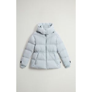 Woolrich dames Donsjack van elastisch nylon met matte afwerking Blauw Grootte L