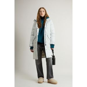 Woolrich dames Lange Cloud-jack met opvouwbare capuchon Grey Grootte L