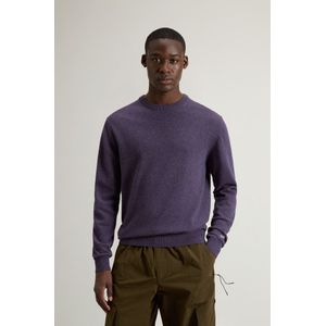 Woolrich heren Trui met ronde hals van zuivere lamswol Lila Grootte S