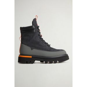 Woolrich heren Enkellaarsjes van getrommeld nubuck by Todd Snyder Zwart Grootte 40