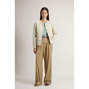 Woolrich dames Jas van nylon met ronde hals Wit Grootte S