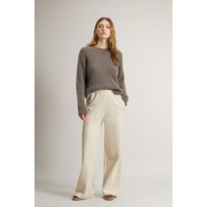 Woolrich dames Wide-leg broek van katoenen interlockmix Wit Grootte S