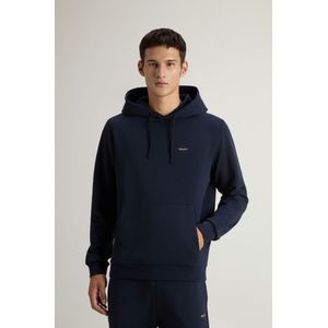 Woolrich heren Hoodie van katoenen interlockmix Blauw Grootte 3XL