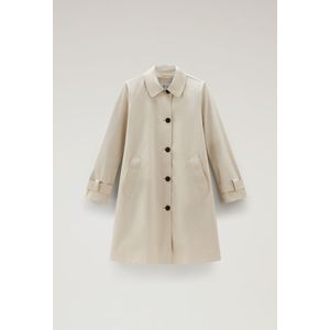 Woolrich Dames Havice trenchcoat in Best Cotton Beige Grootte XXL
