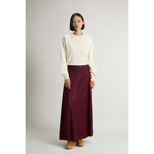 Woolrich dames Rok van Italiaanse wolmix Bordeauxrood Grootte L