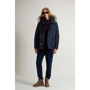 Woolrich heren Arctic Anorak van Ramar Cloth met afneembaar bont Blauw Grootte 3XL