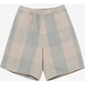 Woolrich Unisex Korte broek met ruitpatroon van puur katoen Grey Grootte S