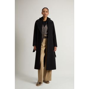 Woolrich dames Mantel van wolmix met uitneembaar inzetstuk Zwart Grootte L