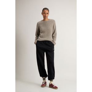 Woolrich dames Broek van geruwd puur katoen Zwart Grootte L