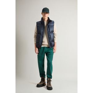 Woolrich heren Gewatteerde bodywarmer van gerecyclede Pertex Quantum-nylon Blauw Grootte 3XL