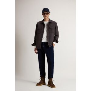 Woolrich heren Oxbow Plaid Flanel Overshirt in een wolmix Bruin Grootte S