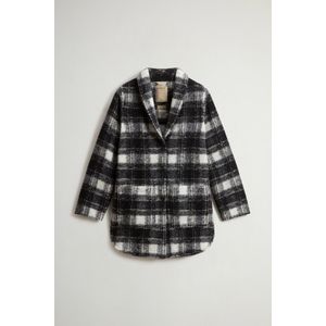 Woolrich dames Overhemdjack Gentry van wolmix Zwart Grootte L