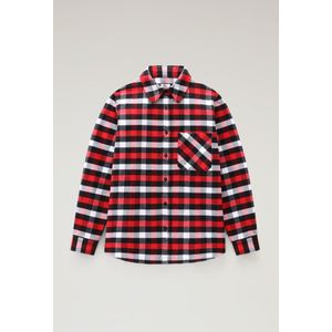 Woolrich Dames Traditional flanel geruit overhemd Rood Grootte S