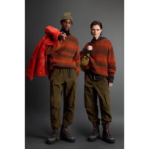 Woolrich unisex Trui met ronde hals van scheerwolmix by Todd Snyder Rood Grootte L