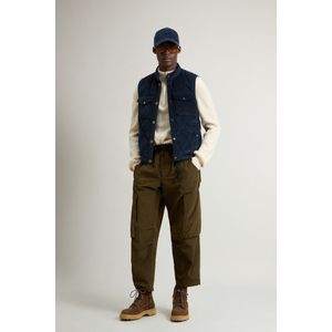 Woolrich heren Corduroy bodywarmer met diamantvormige wattering Blauw Grootte 3XL