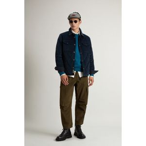 Woolrich heren Corduroy Alaskan-overhemdjack Blauw Grootte 3XL