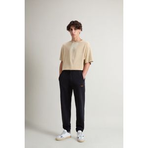 Woolrich Sportieve broek van sweatstof van puur katoen Zwart Grootte 10