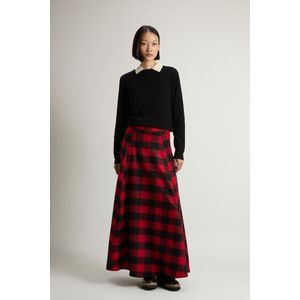 Woolrich - Plooirok - Rood - Italiaanse Wolmix