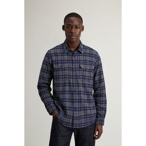 Woolrich heren Overhemd van zuiver katoenen flanel met geruit patroon Blauw Grootte 3XL