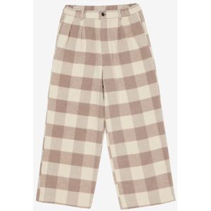 Woolrich unisex Broek van wol- en nylonmix met geruit patroon Beige Grootte L