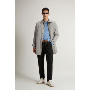 Woolrich heren Achteraf geverfde mantel van Peached Urban Touch Grey Grootte 3XL