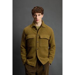 Woolrich heren Overhemdjack van Italiaanse scheerwolmix van Casentino by Todd Snyder Groen Grootte L