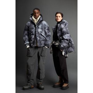 Woolrich unisex Donsjack van Ripstop-stof by Todd Snyder Grey Grootte L