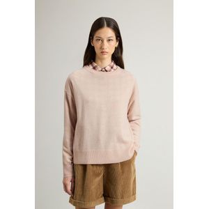 Woolrich dames Trui met ronde hals van een mix van scheerwol en kasjmier Roze Grootte S