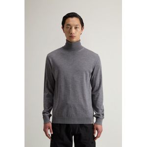 Woolrich heren Coltrui van zuivere onbewerkte Merinowol Grey Grootte 3XL