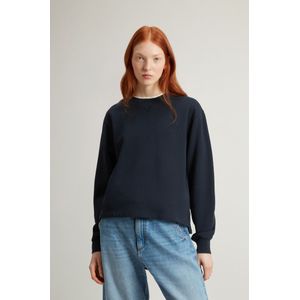 Woolrich Dames Sweater met ronde hals van puur katoen Blauw Grootte S