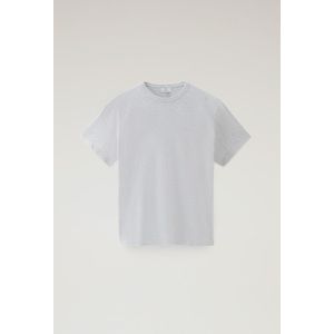 Woolrich heren Zuiver katoenen Sheep T-shirt met patch Grey Grootte 3XL