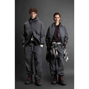 Woolrich unisex Jack van Italiaanse scheerwol by Todd Snyder Grey Grootte L