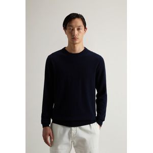 Woolrich heren Trui met ronde hals van zuiver kasjmier Blauw Grootte 3XL