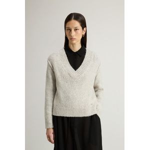Woolrich dames Trui van katoen-, alpaca- en wolmix Grey Grootte L