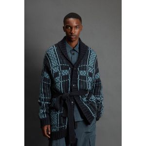 Woolrich heren Vest van wol- en alpacamix by Todd Snyder Blauw Grootte L