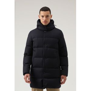 Woolrich heren Luxe lange Parka van Vitale Barberis Canonico wol Blauw Grootte 3XL