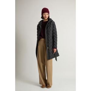 Woolrich dames Gewatteerde Heritage-Parka van microvezel Zwart Grootte L