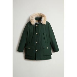 Woolrich heren Arctic Parka van Ramar Cloth-stof met afneembare bontrand Groen Grootte 3XL
