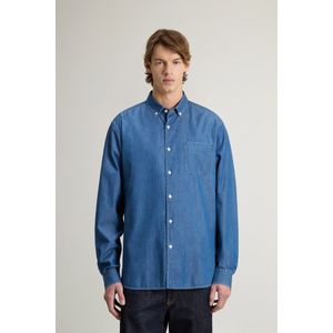 Woolrich heren Overhemd van puur katoen Blauw Grootte 3XL