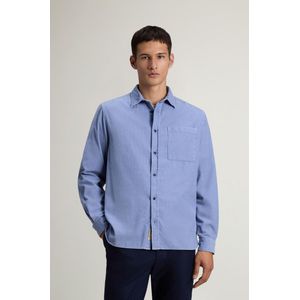 Woolrich heren Overhemd van ribfluweel Blauw Grootte L