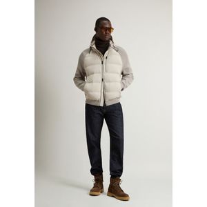 Woolrich heren Hybride jack van elastisch nylon met matte afwerking Grey Grootte 3XL