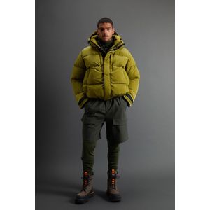 Woolrich Heren Korte Parka van Olmetex-nylon ripstop by Todd Snyder Geel Grootte XXS