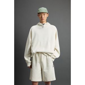 Woolrich Heren Sweater met capuchon van Interlock-katoenmix en nylon by Todd Snyder Wit Grootte M