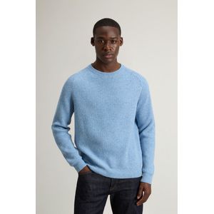 Woolrich heren Trui met ronde hals van wolmix Blauw Grootte 3XL