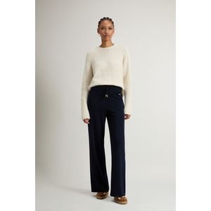Woolrich dames Wide-leg broek van een mix van scheerwol en kasjmier Blauw Grootte L