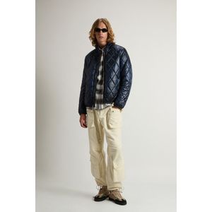 Woolrich heren Gewatteerde jas van garengeverfd nylon Blauw Grootte 3XL