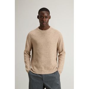 Woolrich heren Trui met ronde hals van wolmix Beige Grootte 3XL